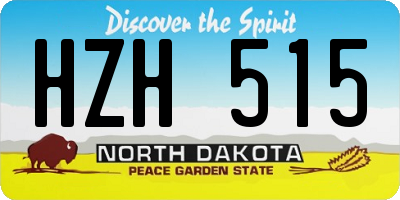 ND license plate HZH515