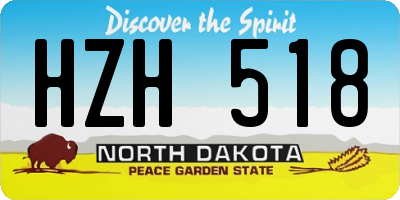 ND license plate HZH518