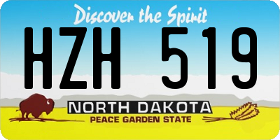 ND license plate HZH519