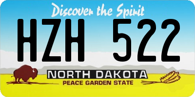 ND license plate HZH522