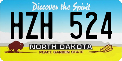 ND license plate HZH524