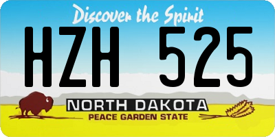 ND license plate HZH525