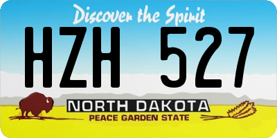 ND license plate HZH527