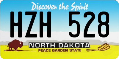 ND license plate HZH528