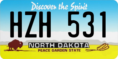 ND license plate HZH531