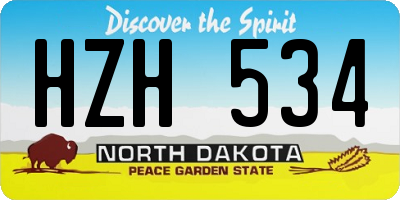 ND license plate HZH534