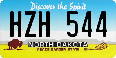 ND license plate HZH544