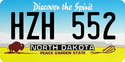 ND license plate HZH552