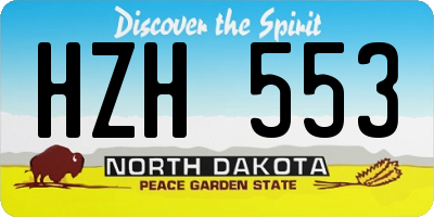 ND license plate HZH553