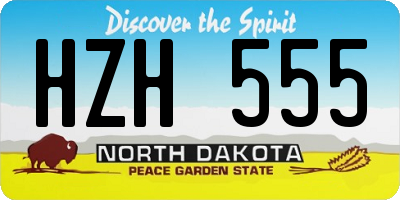 ND license plate HZH555