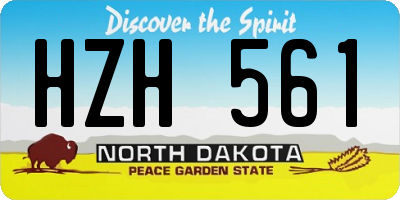 ND license plate HZH561