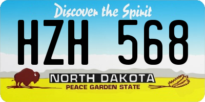 ND license plate HZH568