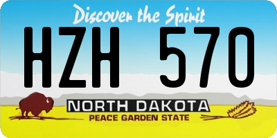 ND license plate HZH570