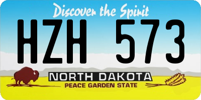 ND license plate HZH573