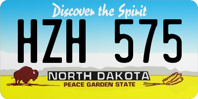 ND license plate HZH575