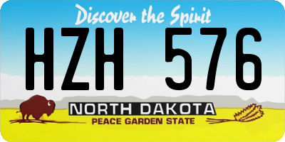 ND license plate HZH576