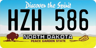 ND license plate HZH586