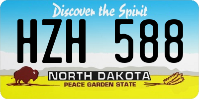 ND license plate HZH588