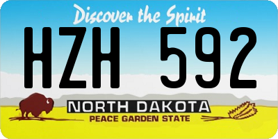 ND license plate HZH592
