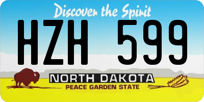 ND license plate HZH599