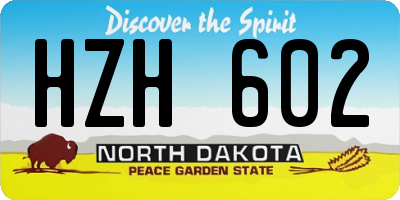 ND license plate HZH602