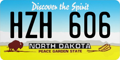 ND license plate HZH606