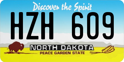 ND license plate HZH609