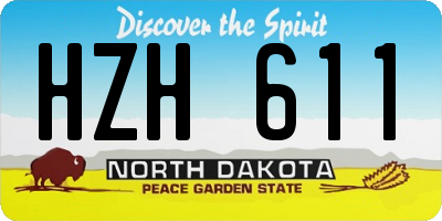 ND license plate HZH611