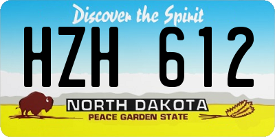 ND license plate HZH612