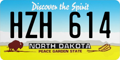 ND license plate HZH614