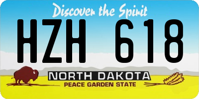 ND license plate HZH618