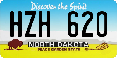ND license plate HZH620