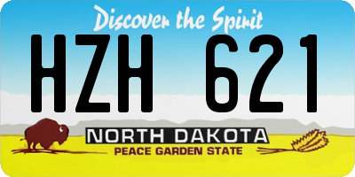ND license plate HZH621