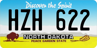 ND license plate HZH622