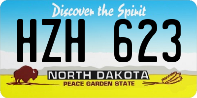 ND license plate HZH623