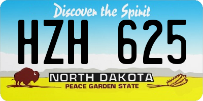ND license plate HZH625