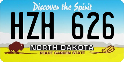 ND license plate HZH626