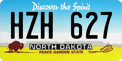 ND license plate HZH627