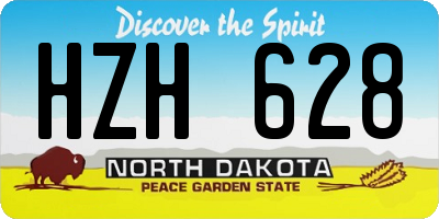 ND license plate HZH628