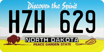 ND license plate HZH629