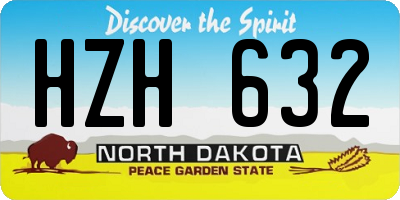 ND license plate HZH632