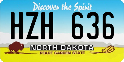ND license plate HZH636