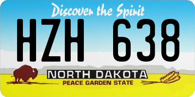 ND license plate HZH638