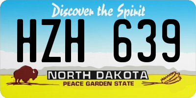 ND license plate HZH639