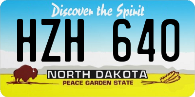 ND license plate HZH640