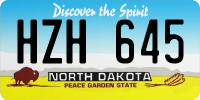 ND license plate HZH645