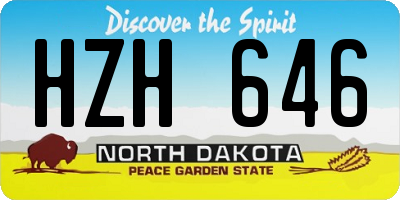 ND license plate HZH646