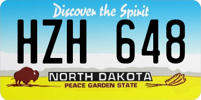 ND license plate HZH648