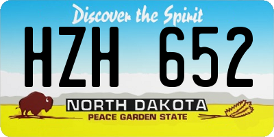 ND license plate HZH652