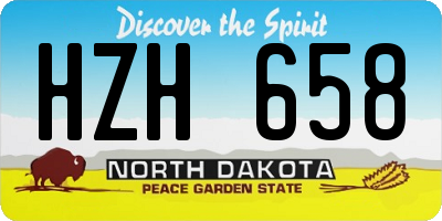 ND license plate HZH658